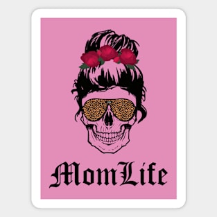 Mom Life Skull Magnet